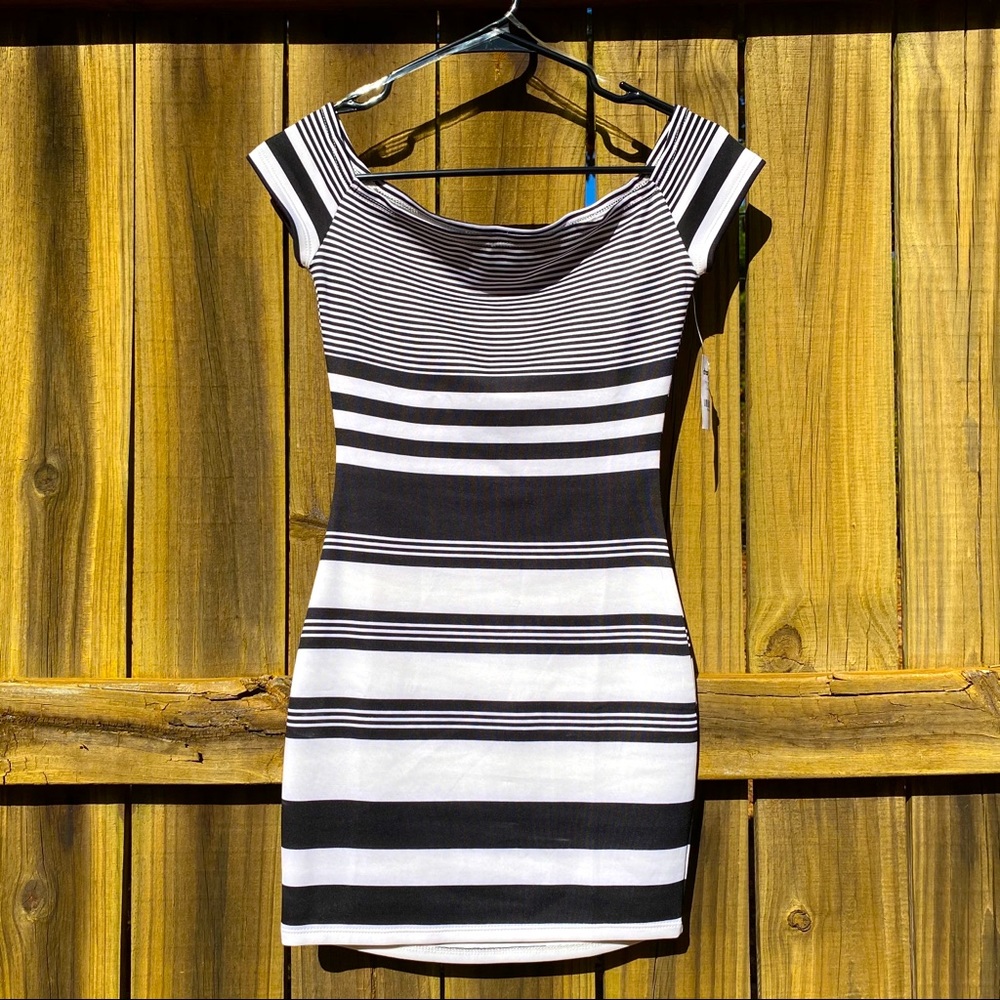 Charlotte Russe Bodycon Dress | XS | Black White